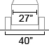 Diagram showing required storage dimensions