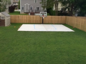 basketball backyard court concrete aerial slab hoop dunk silver pro striping slabs dedicated produnkhoops