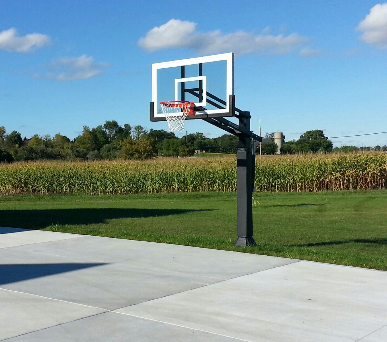 Pro Dunk Gold Basketball System is pretty awesome for farmers too!