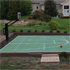 Backyard court, side view