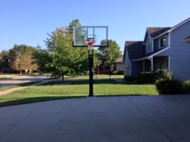 Front yard driveway basketball court - Basketball Goal Photo Album